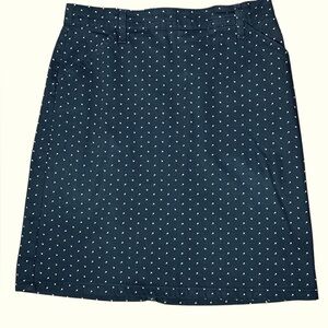 Vintage French dressing, a line skirt, two pockets, belt, loops, geometric print